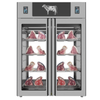 Trento Stagionello 48047 57.6" Two-Door Glass View Meat Aging Cabinet Displaying Various Cuts Of Meat