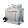 OMCAN 47355 Outdoor Portable Propane Fryer With Two Baskets And Wheels For Easy Mobility