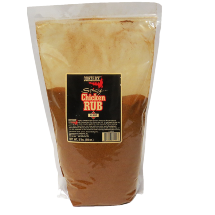 Cookshack SP153 Spicy Chicken Rub Spice Blend in Resealable Bag