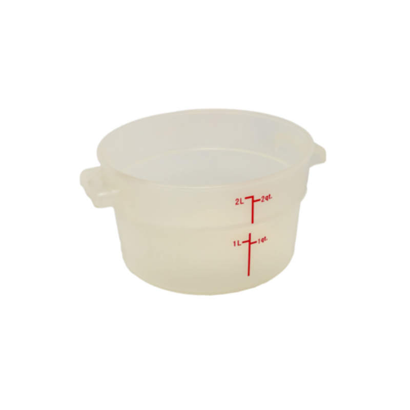 Clear 2 Qt. Polycarbonate Food Storage Container With Measurement Markings