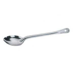 Omcan 80710 Solid Bain Marie Serving Spoon 13-Inch Stainless Steel commercial one-piece serving spoon