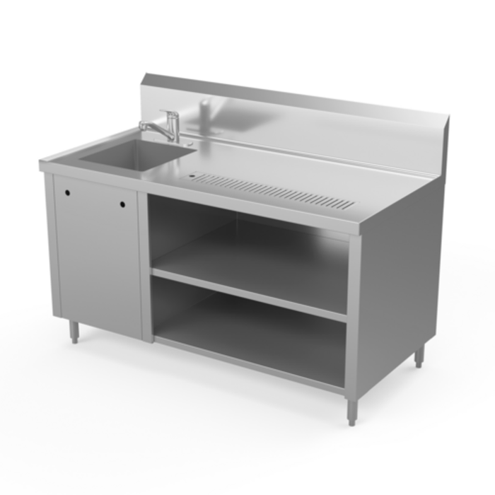 Winholt STCT-BC-3060-L 60"W x 30"D Stainless Steel Beverage Counter