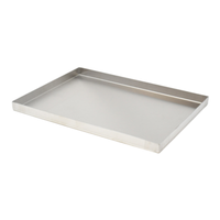 OMCAN 43511 Barquette alimentaire de présentation en acier inoxydable de 22,9 cm x 61 cm avec trous de drainage