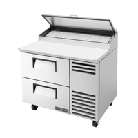 True TPP-AT-44D-2-HC 44.63" Refrigerated Pizza Prep Table