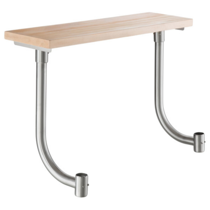 Omcan 47566 10″ x 36″ Wooden Adjustable Cutting Board for 36″ Long Equipment Stand with metal mounting brackets