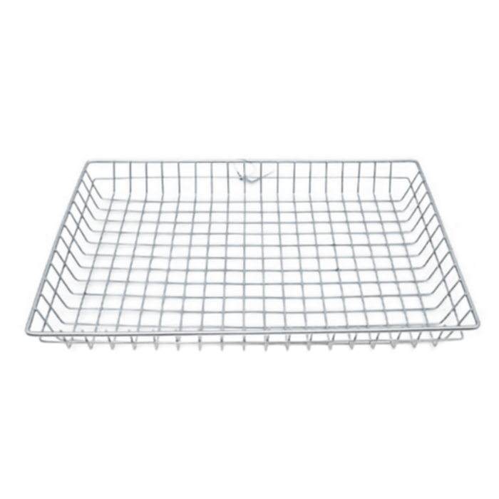 Étiquette alternative : Omcan 80888 panier d’exposition en fil de chrome de 16,5 pouces de large panier de vente en fil de détail panier de détail pour exposition de produits sur le comptoir