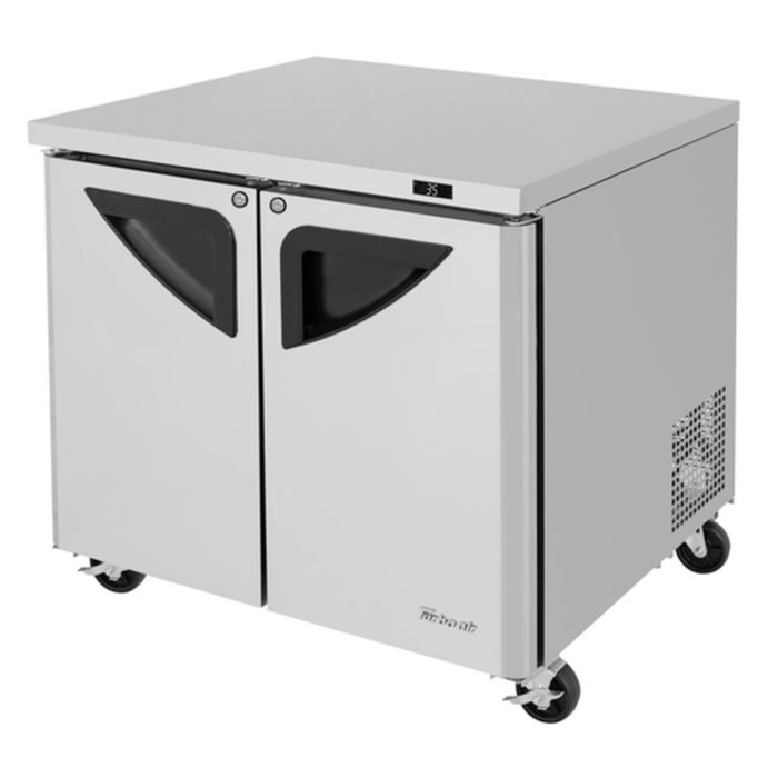 Turbo Air TUR-36SD-N6 Réfrigérateur de comptoir deux portes Super Deluxe de 92,4 cm de large