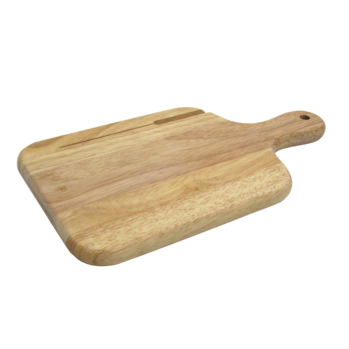 Adcraft WBB-1307 Wood Serving Board 13.5" x 7.5" with Knife Slot
