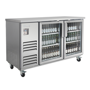 Blueair BLBB69-3SG-HC 69" Refrigerated Glass Door Back Bar Cooler