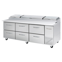 Bluenix BAPP93-D6-HC 93-1/4 Inch Refrigerated Pizza Prep Table