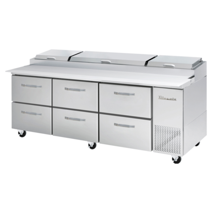 Bluenix BAPP93-D6-HC 93-1/4 Inch Refrigerated Pizza Prep Table