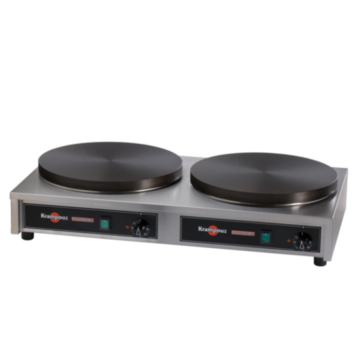 Dual Electric Crepe Maker With Two Griddles For Professional Cooking