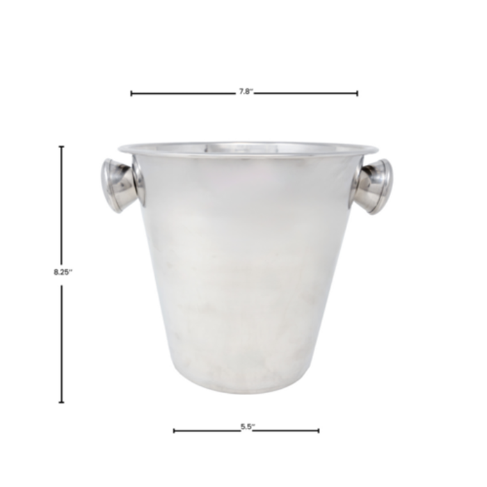 Omcan 80834 4-Quart Stainless Steel Wine Bucket with Handles