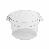 Omcan 80177 6 Quart Round Clear Polycarbonate Food Storage Container