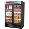True Manufacturing 54-inch Convertible Glass Door Refrigerator Freezer Merchandiser showcasing frozen food items.