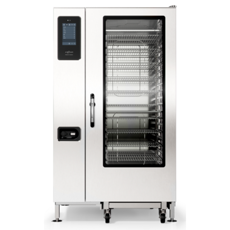 Alto-Shaam Gas Combi Oven Front View With Glass Door And Multiple Racks For Cooking Efficiency