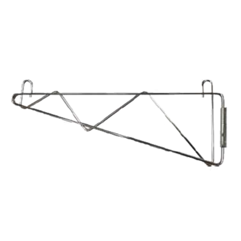 OMCAN 24250 Chrome Wall Mount Shelving Bracket 18-Inch Depth For Reliable Support And Stability