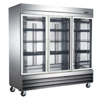 EFI Sales C3-82GDSVCX 81.3-Inch 3-Door Glass Cooler Refrigerator