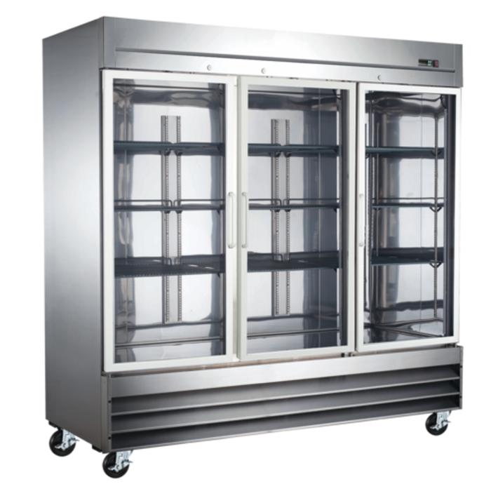 EFI Sales C3-82GDSVCX 81.3-Inch 3-Door Glass Cooler Refrigerator