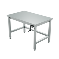 Winholt DTR-3048H32-ADJ-9 48" x 30" Adjustable Stainless Steel Work Table
