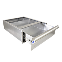 Alt Tag: Omcan 24579 Drawer for 30" Worktables stainless steel worktable drawer insert for 30-inch deep commercial kitchen tables