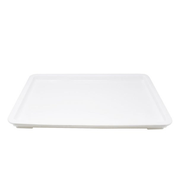 Alt Tag: Omcan 80891 Lid for Pizza Dough Proofing Boxes 26x18 polypropylene dough box lid, secure cover for proofing boxes