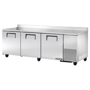 Comptoir de travail profond True Refrigeration TWT-93-HC 93 pouces à trois portes
