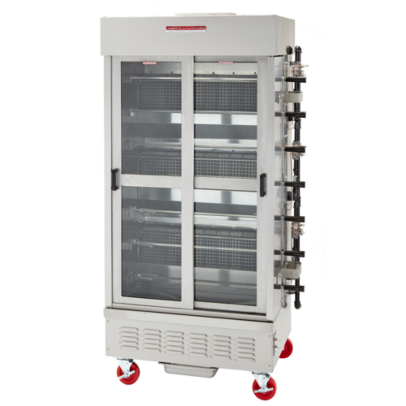 American Range ACB-7 45.5" Gas Rotisserie Oven With Stainless Steel Finish And Spit Rods
