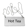 Hot Tea Sign Hanging On Chain For Display In Cafes And Restaurants
