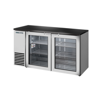 Réfrigérateur de bar arrière à porte vitrée True TBB24-60-2G-Z1-BST-S-1 60"