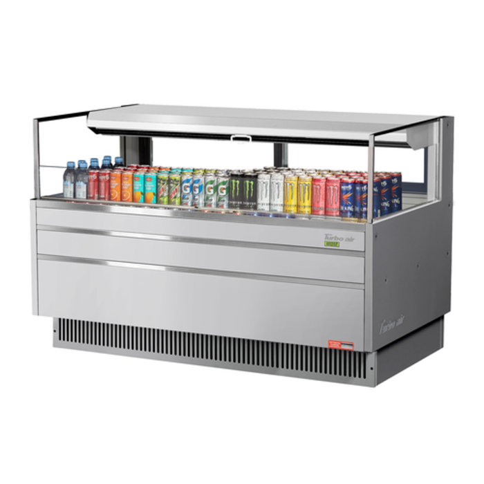 Turbo Air TOM-60L-UFD-S-1S-N 58-3/4"W Open Display Merchandiser