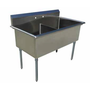 EFI SI818-2NC-E 39" Two Compartment Prep Sink For Commercial Kitchens, Durable Stainless Steel Design.