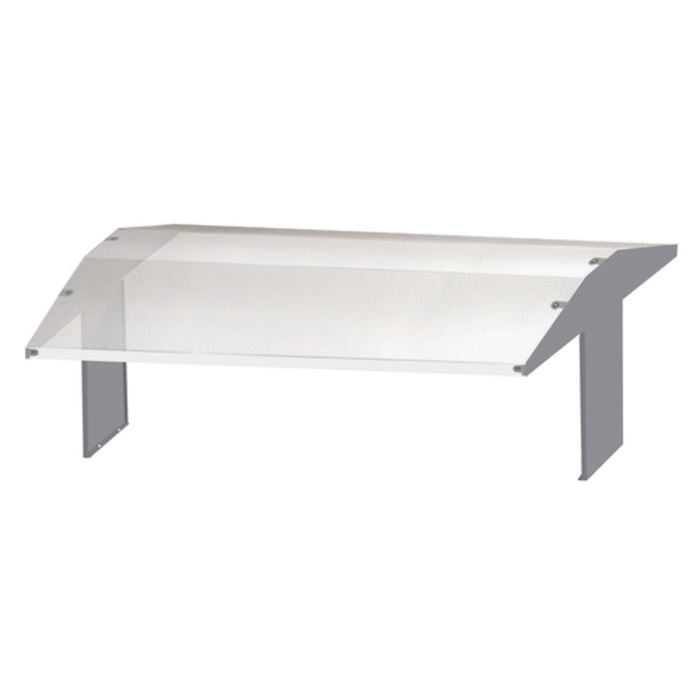 Cadco SGJ-2 46" x 15" Stationary Sneeze Guard for Carts