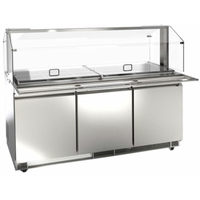 Omcan 50090 (PT-CN-1778-S-HC) 72" Refrigerated Salad Bar / Prep Table