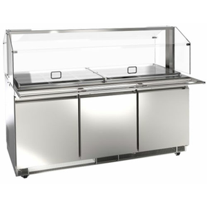 Omcan 50090 (PT-CN-1778-S-HC) 72" Refrigerated Salad Bar / Prep Table