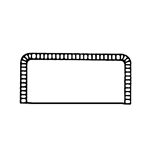 Somerset RS2 7-1/4" x 2" Rectangle Pastry Turnover Die