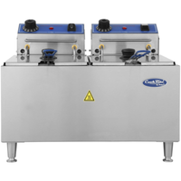 Cook Rite ACEF-32 Electric Countertop Fryer With Dual Fry Pots In Stainless Steel Construction