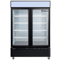 Versa Premier C2-54GDVCP 54 Inch Two Glass Door Merchandiser Cooler For Beverages And Packaged Foods Display