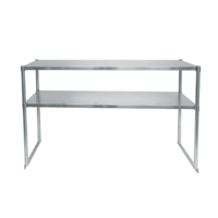 Atosa MROS-6RE 72-5/8"W Stainless Steel Double Tier Table-Mounted Overshelf for commercial kitchen use.