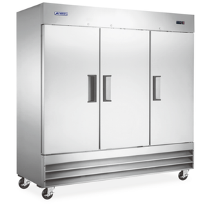 Réfrigérateur à trois portes en acier inoxydable Omcan Aurora de 81 po