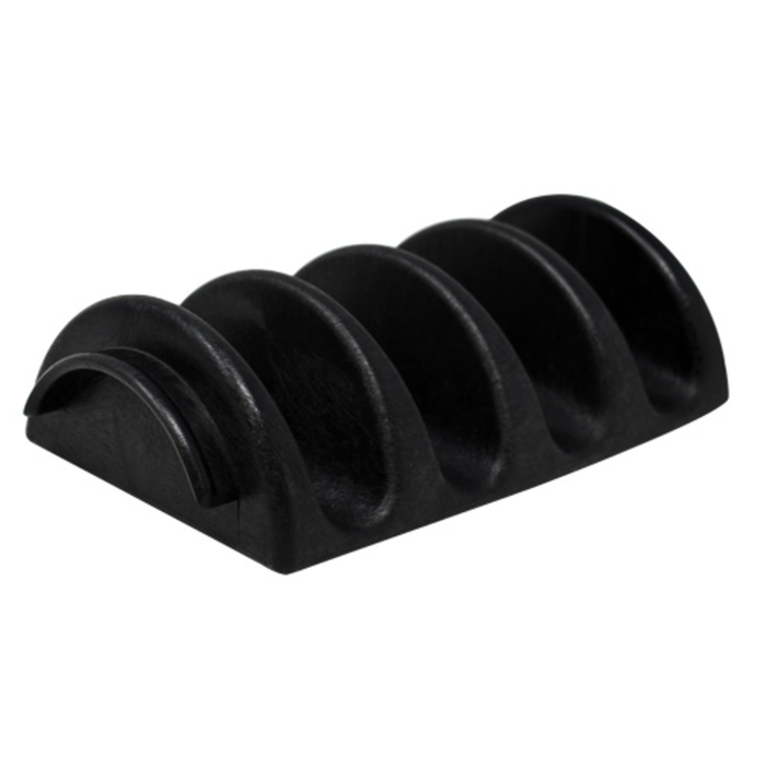 Omcan 80953 Plateau polyvalent pour hot-dogs à tacos de 14 pouces en acier inoxydable noir à 4 emplacements pour tacos et hot-dogs