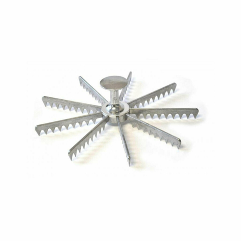 Étiquette alternative : Omcan 34864 marqueur de portion pour tarte et gâteau en aluminium 12-coupe, gâteau en aluminium moulé 12 tranches et marqueur de tarte pour des portions uniformes