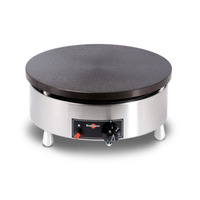 Krampouz CGBIP4P 15.75" Single Gas Crepe Maker Featuring A Round Frame And Stainless Steel Design