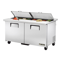 True TSSU-60-16-DS-ST-HC 60-3/8" Dual Sided Sandwich/Salad Prep Table
