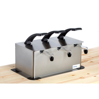 Nemco 10969 Quadruple Drop-In Condiment Dispenser 23"W Stainless Steel