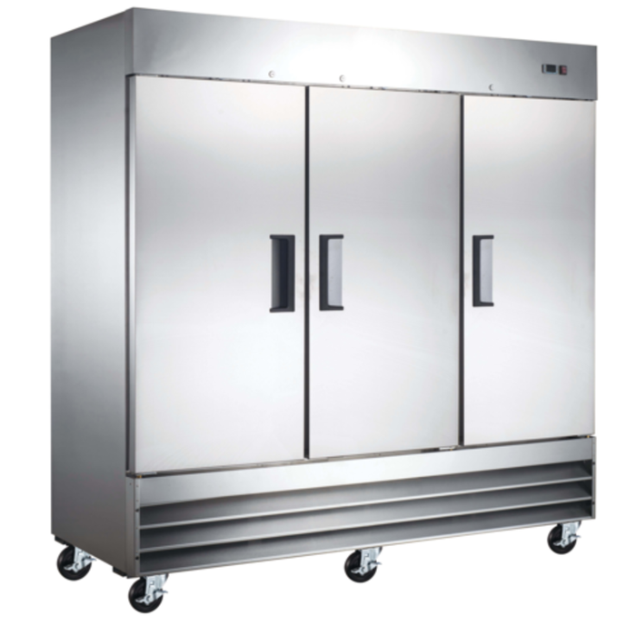 Grista GRRF-3D 80" Three-Door Reach-In Refrigerator 72 Cu Ft Capacity