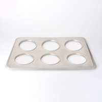 Omcan 46367 Stainless Steel Adapter Plate for Six 2.5qt Pans