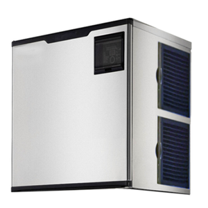 Commercial Full Cube Ice Machine showcasing a sleek stainless steel design for efficient ice production.