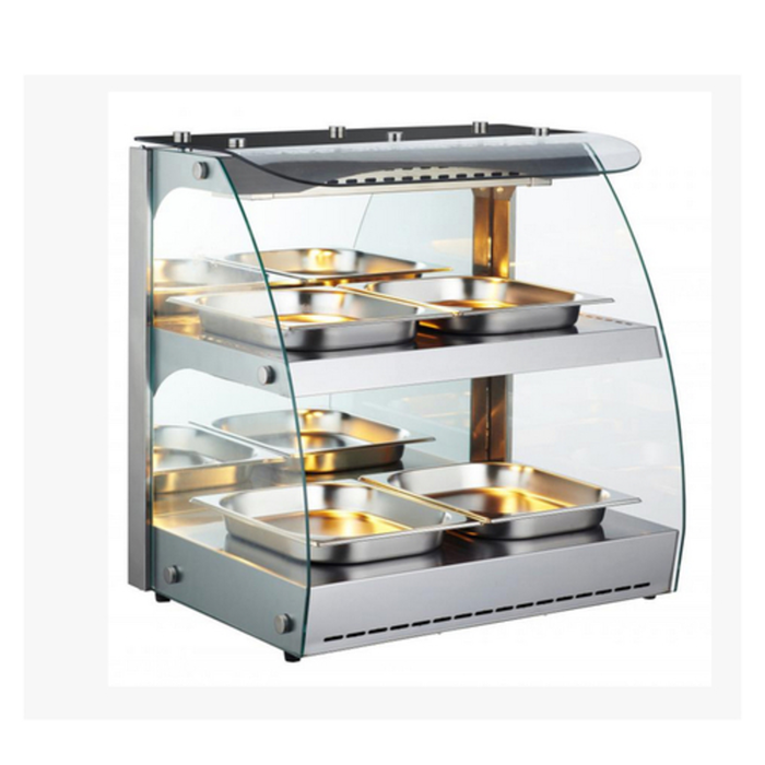 Omcan 43121 24.6"W Countertop Full-Service Heated Food Display Case