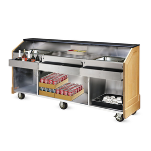 FWE ES-CB-5 Executive Series 59.5"W Portable Bar with 60 lb. Ice Bin